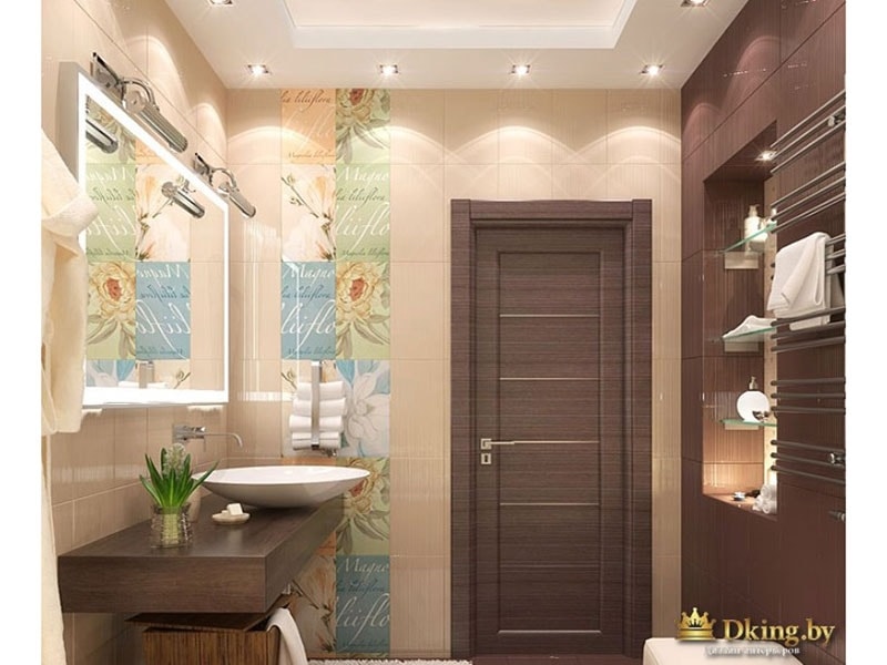 Вот как выглядит роскашная ванная комната: деревянная мебель, коричневые и бежевые цвета